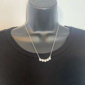 Lia Sophia Silver Necklace with Clear Accents